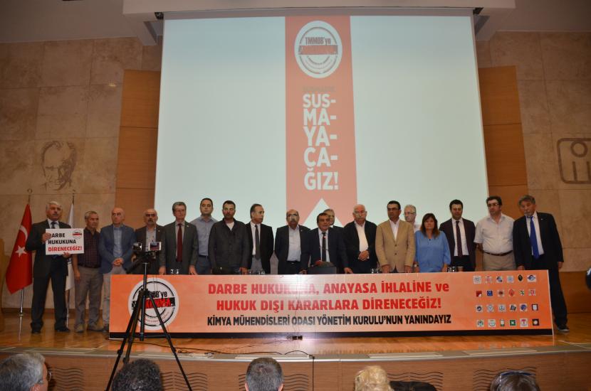 KİMYA MÜHENDİSLERİ ODASI YÖNETİM KURULU&#8217;NUN YANINDAYIZ DARBE HUKUKUNA, ANAYASA İHLALİNE VE HUKUK DIŞI KARARLARA DİRENECEĞİZ