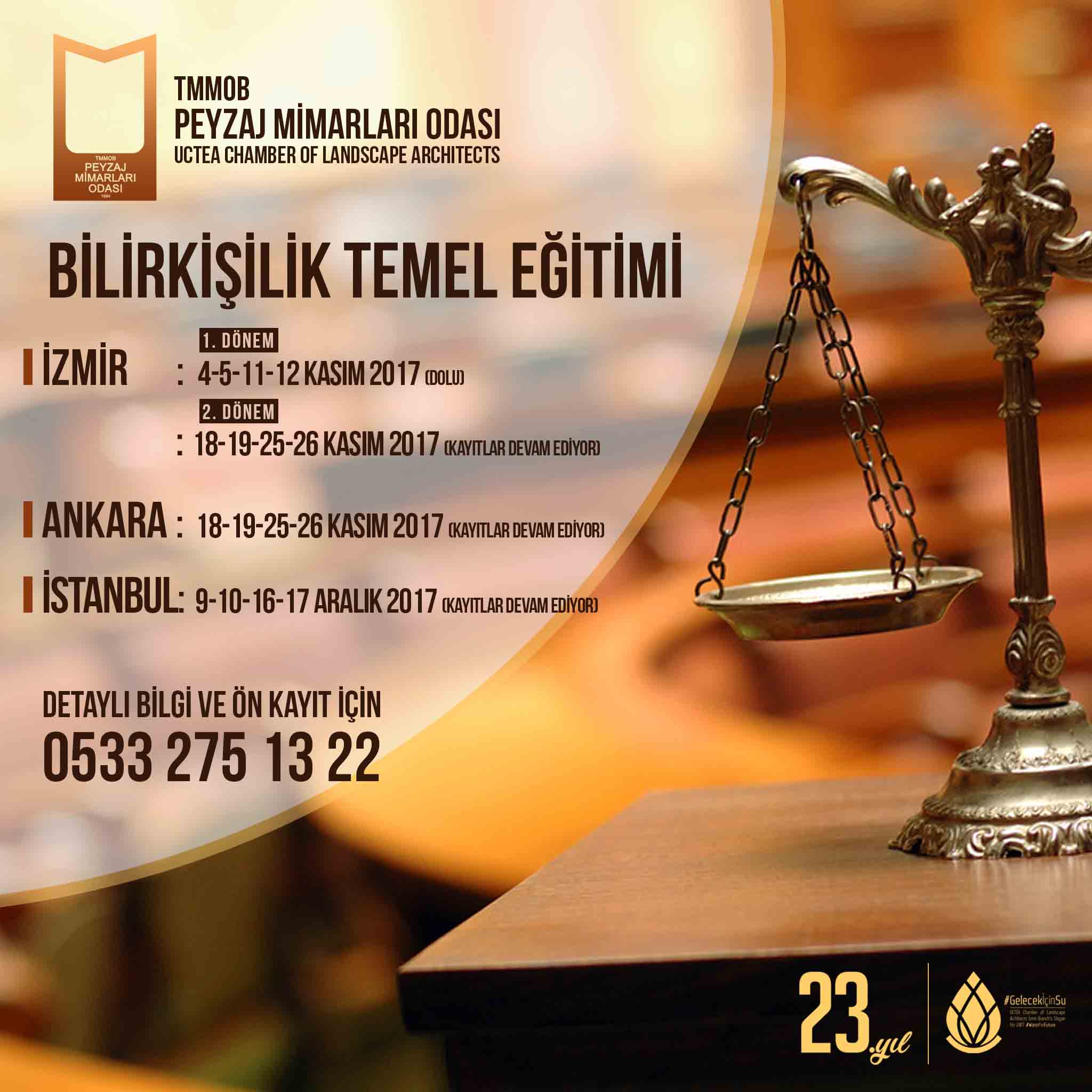 İSTANBUL, ANKARA VE İZMİR&#8217;DE BİLİRKİŞİLİK EĞİTİMLERİ BAŞLIYOR !