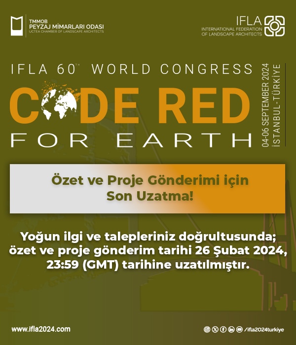 IFLA DÜNYA KONGRESİ | ÖZET VE PROJE GÖNDERİMİ İÇİN SON UZATMA!